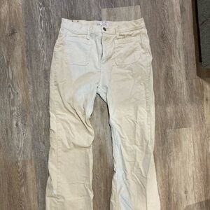Gap ecru corduroy flares